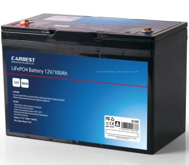 Batterie 100Ah 12V Lithium Carbest