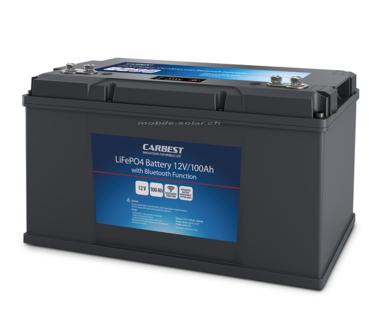 Batterie 100Ah 12V Lithium Carbest mit Bluetooth