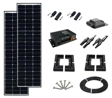 Solar Komplettanlage 240Wp - Mobile Solar Basic - 2x "black tiger 120"