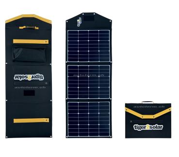 foldable solar panel "tiny tiger 120" with cable set
