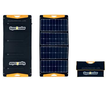 foldable solar panel "tiny tiger 120/USB" with cable set