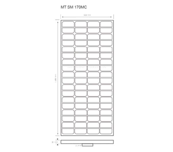 Solar complete system 170Wp - Black Line - MT 170 MC