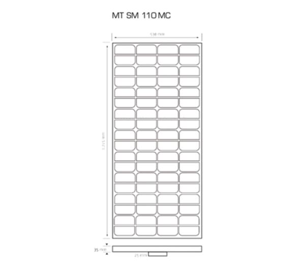 Solar complete system 110Wp - Black Line - MT 110 MC