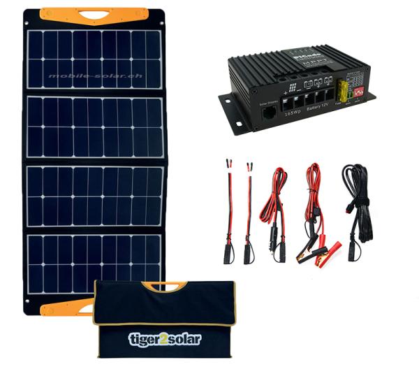 Solar complete system 120Wp - Mobile Solar Basic- "tiny tiger 120"